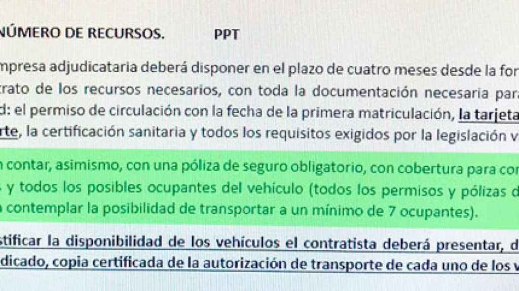 El artículo del pliego que obliga a habilitar las ambulancias en Aragón