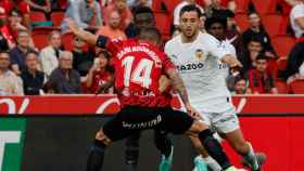 Nico González, en un partido de Liga con el Valencia