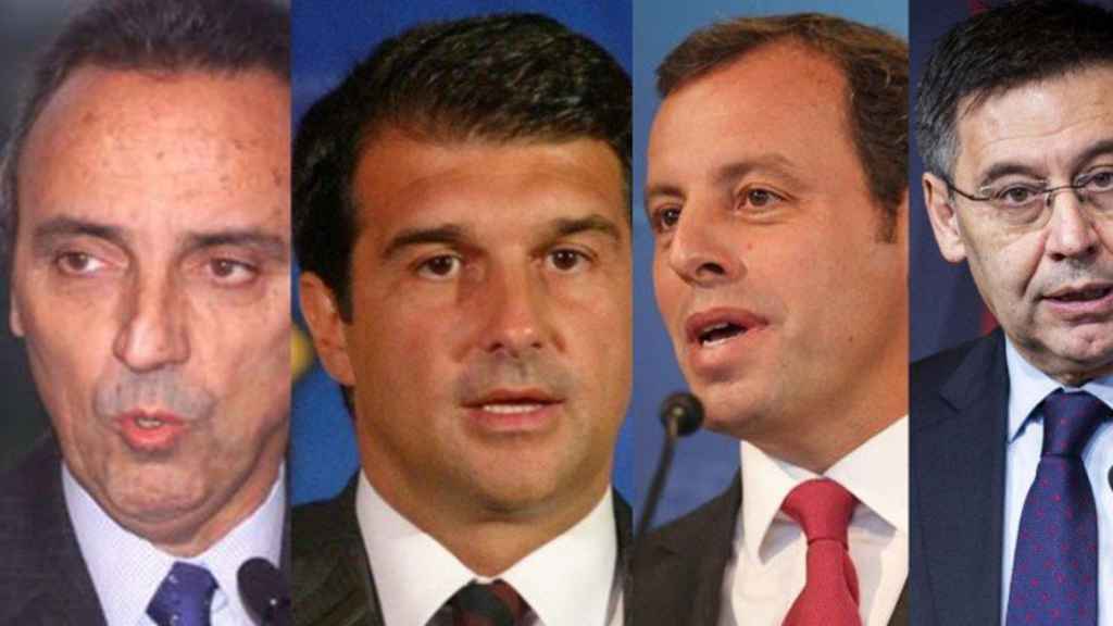 Joan Gaspart, Joan Laporta, Sandro Rosell y Josep Maria Bartomeu, imputados en el 'caso Negreira'