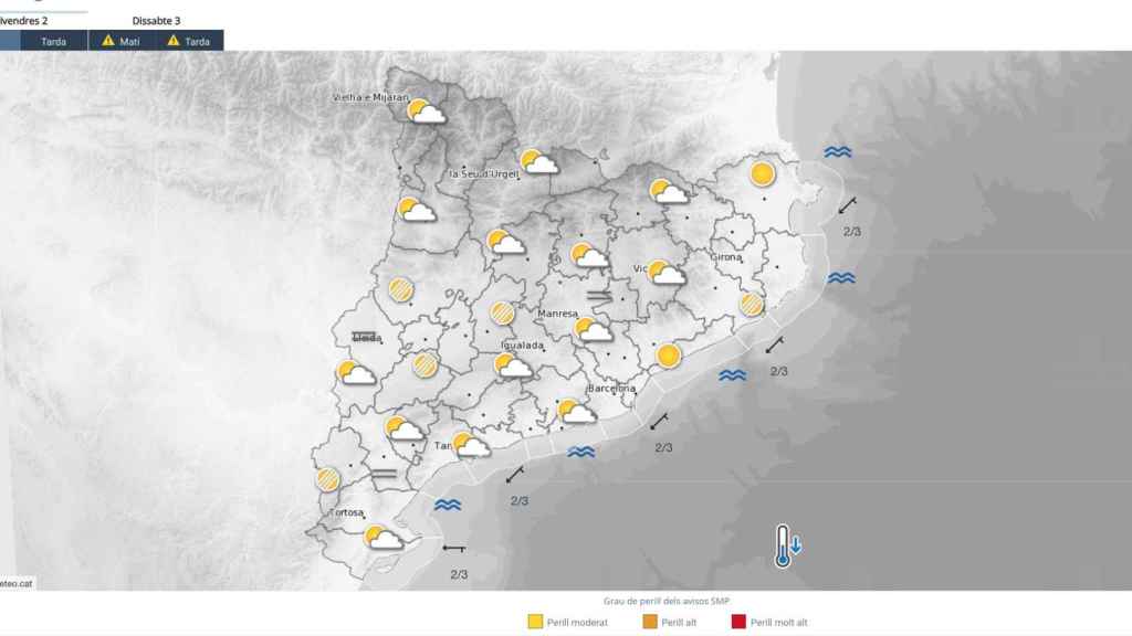 Previsión del Meteocat para este viernes 2 de junio