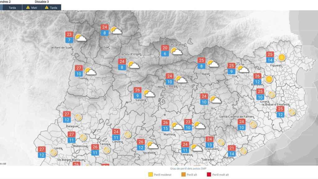 Previsión del Meteocat para este viernes 2 de junio