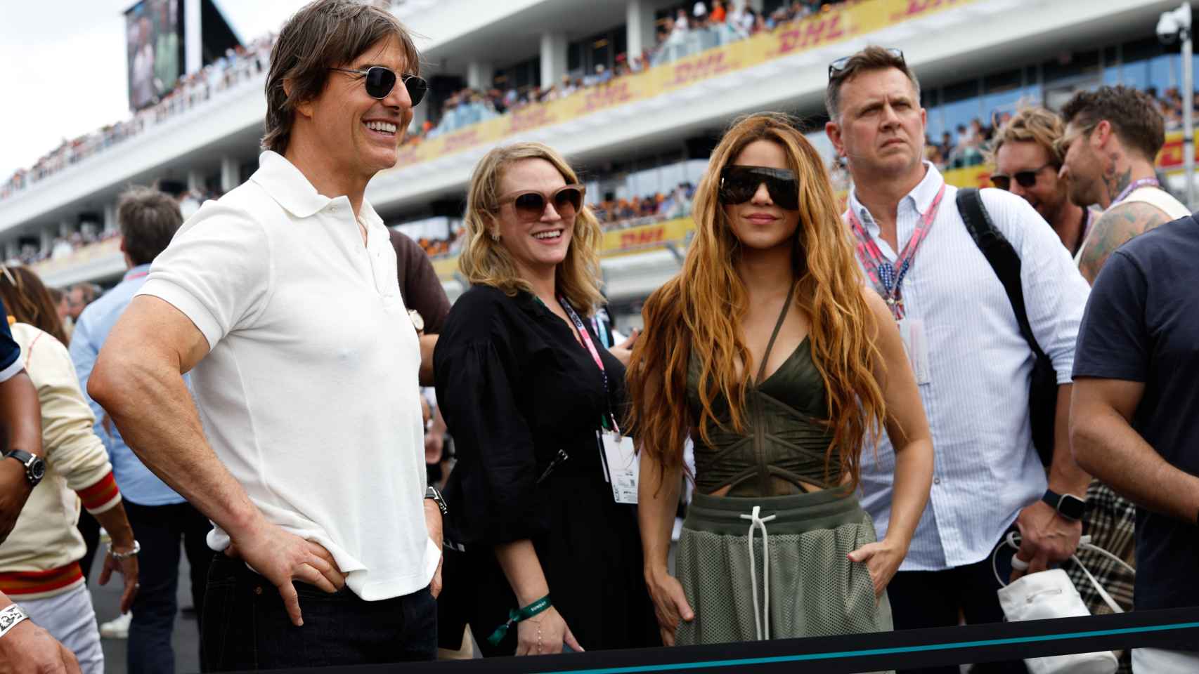 Tom Cruise y Shakira en el Gran Premio de Miami de Fórmula 1