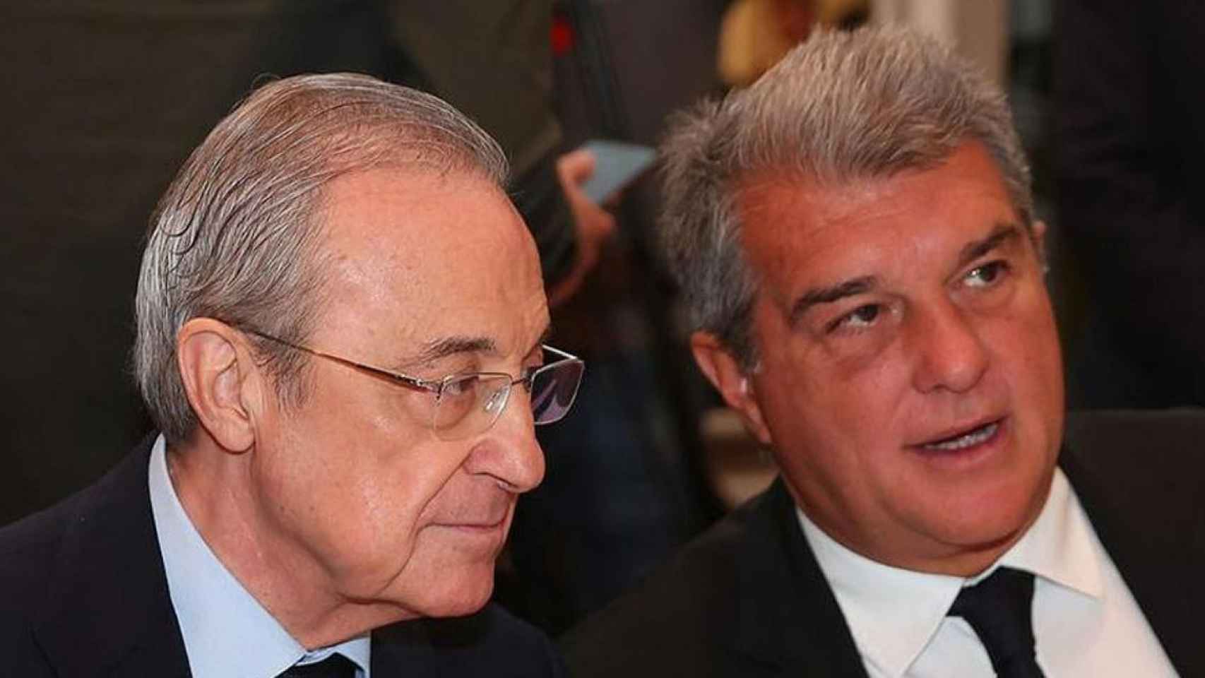 Florentino Pérez y Joan Laporta, mandatarios de Real Madrid y Barça, en una imagen de archivo / EFE