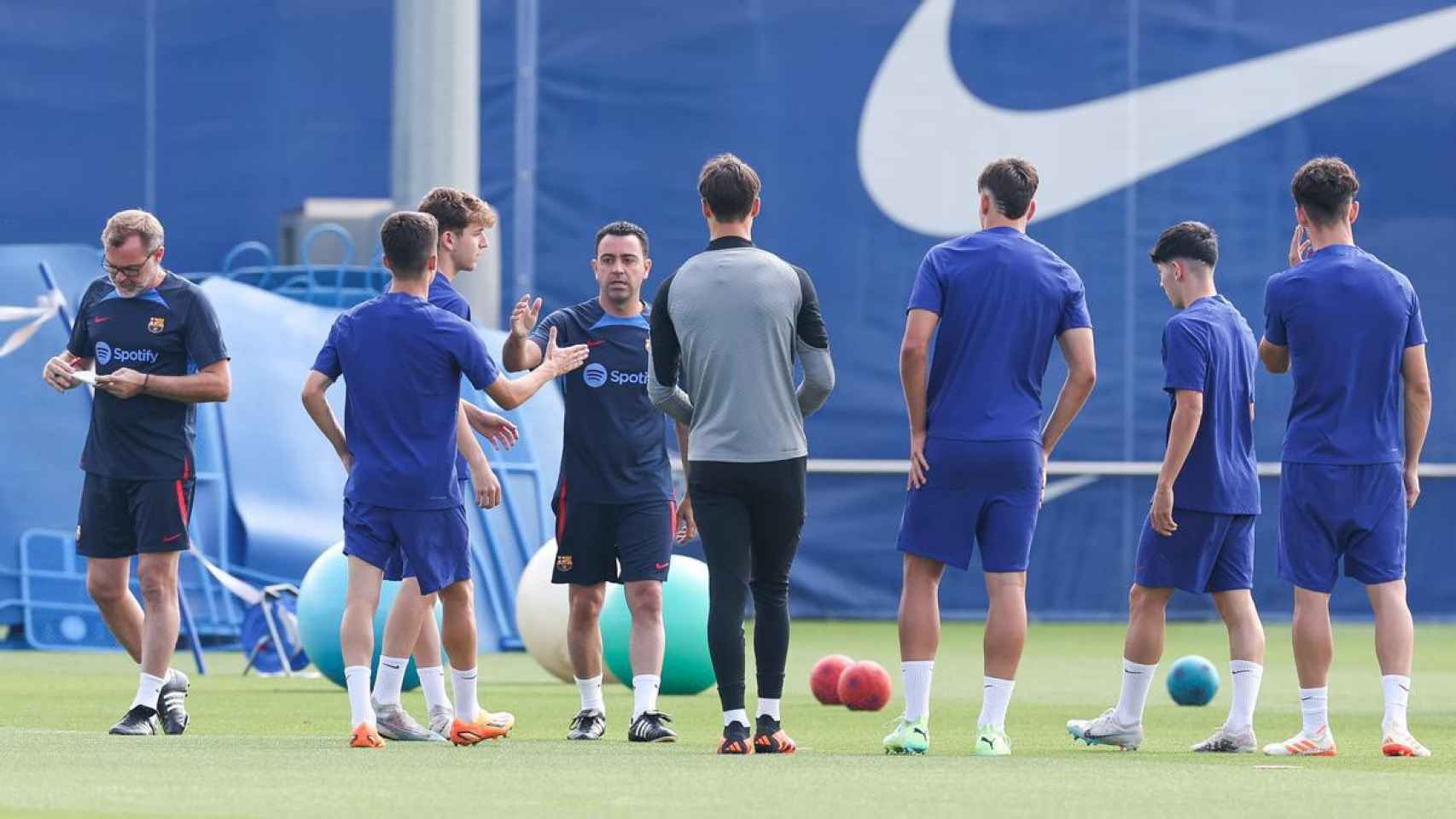 Xavi Hernández, durante un entrenamiento del FC Barcelona esta temporada 2022-23 / REDES