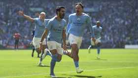 La euforia de Gundogan al marcar un gol en la final de la FA Cup / EFE