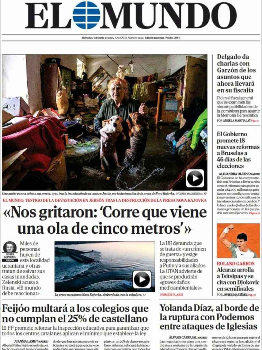 Portada de 'El Mundo' de 7 de junio de 2023