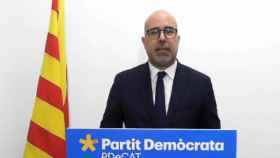 El secretario de Organización del PDECat y diputado en el Congreso, Genís Boadella, en una rueda de prensa