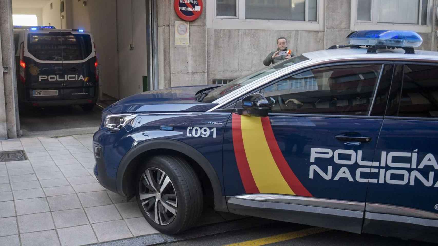 Un coche de la policía