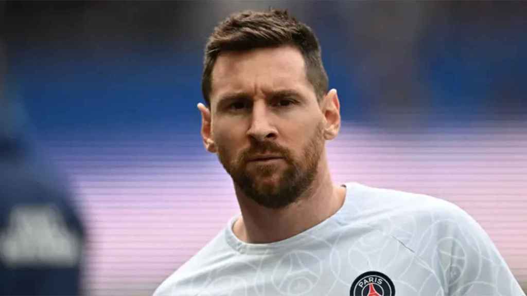 Leo Messi, durante un calentamiento con el Paris Saint-Germain