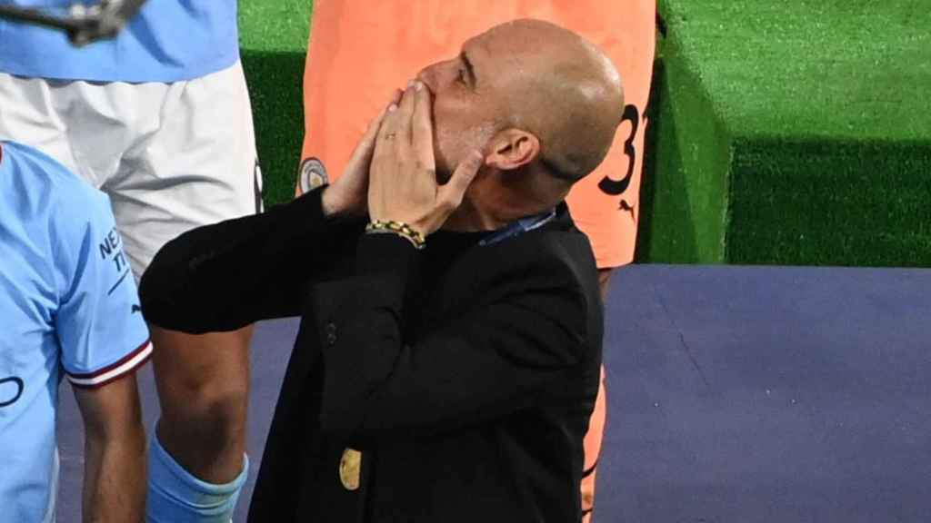 Pep Guardiola festeja su tercera Champions League