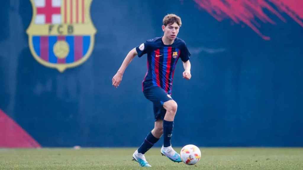 Pau Prim, jugador juvenil del Barça