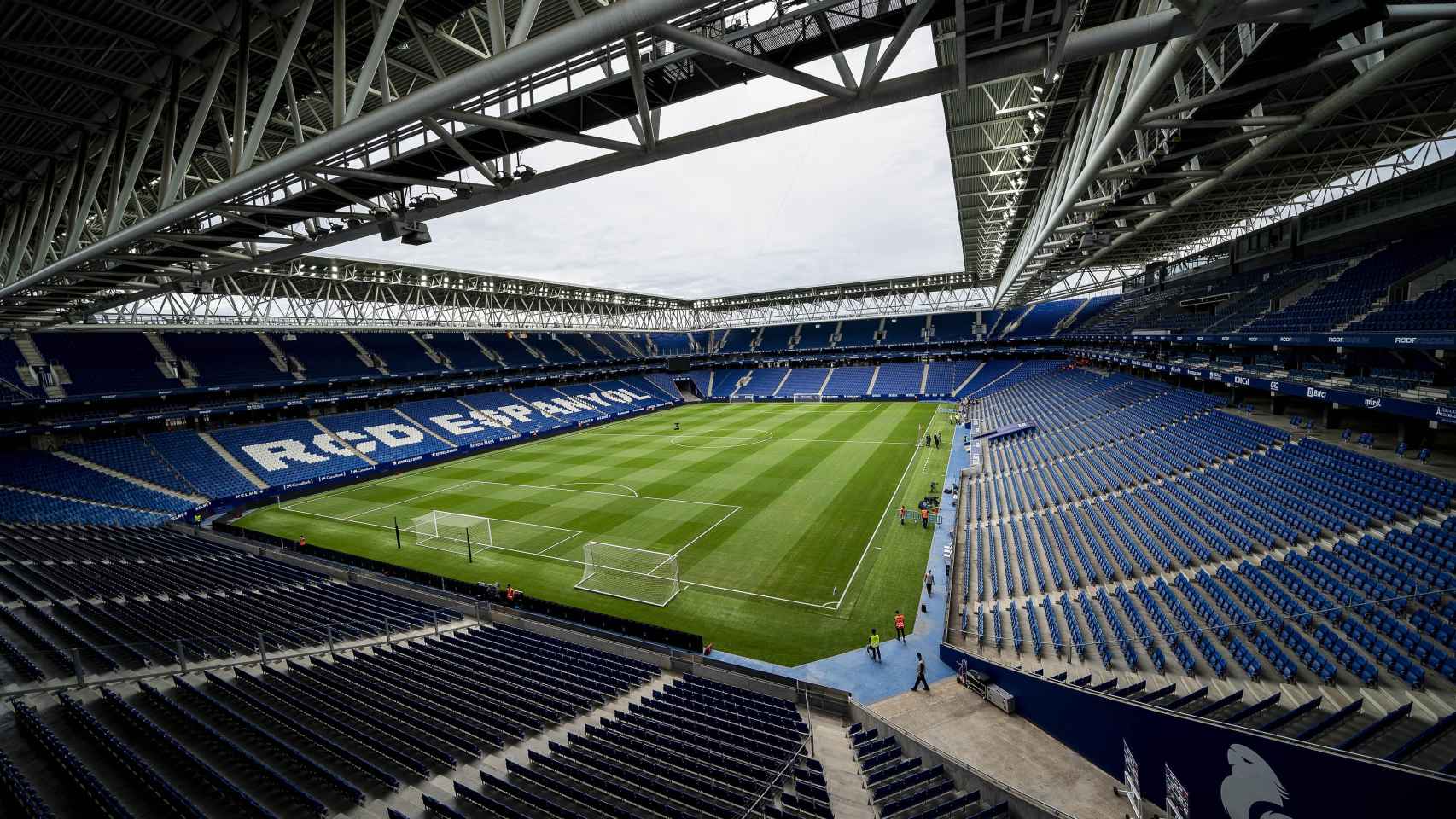 Panorámica de las gradas del campo del Espanyol