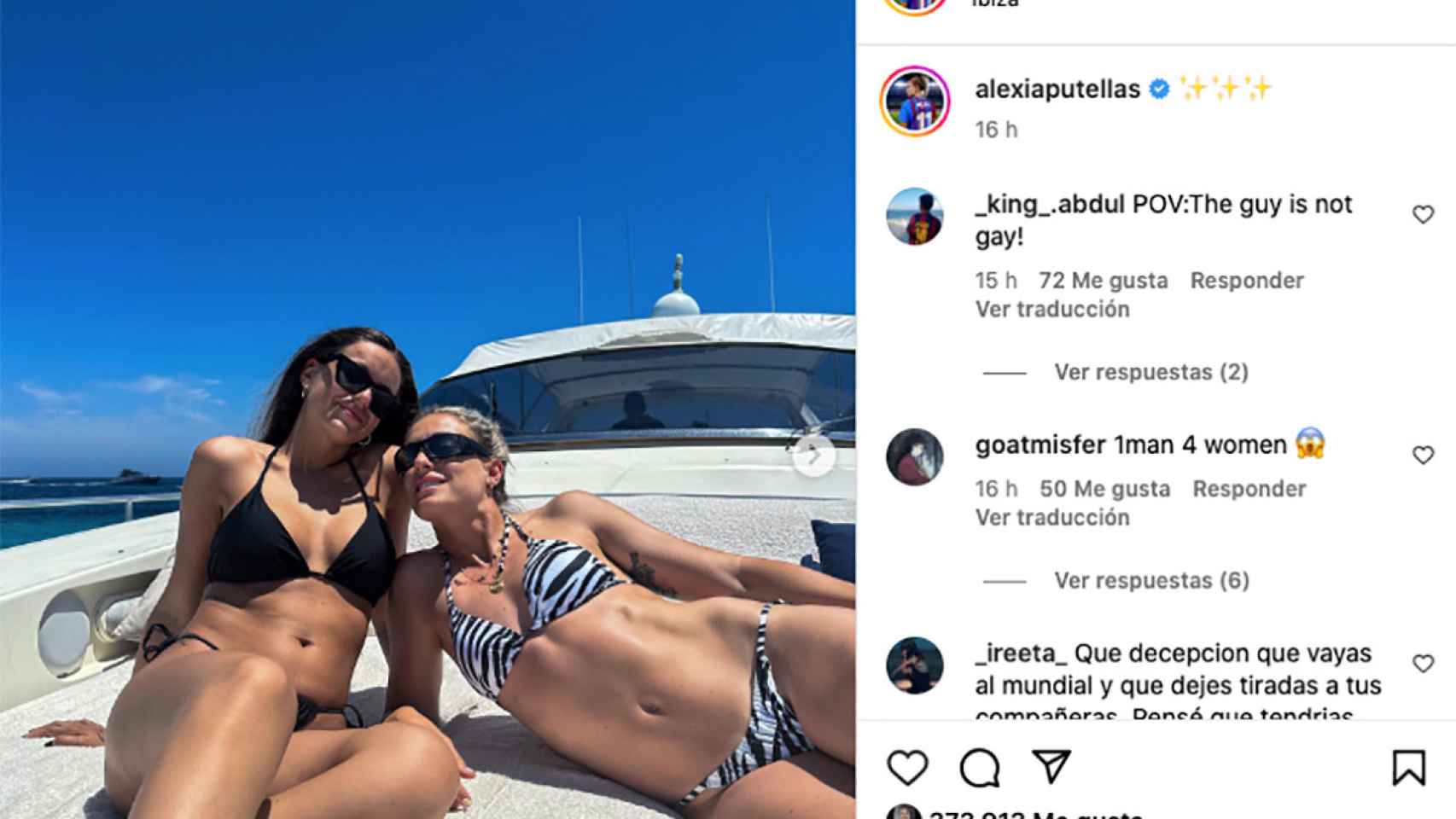 Alexia Putellas deslumbra con un bikini tanga de cebra en sus vacaciones