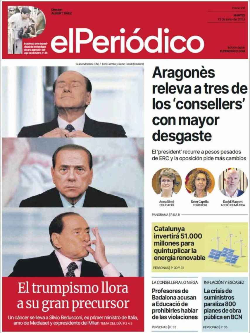 Portada de 'El Periódico' de 13 de junio de 2023