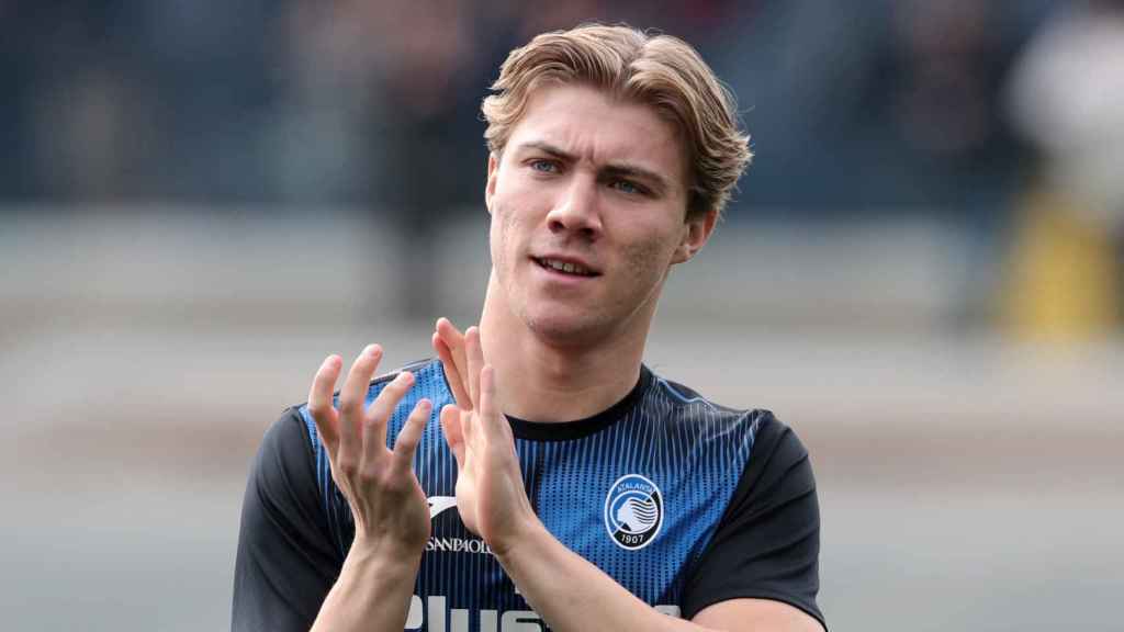 Rasmus Hojlund, en un partido con el Atalanta