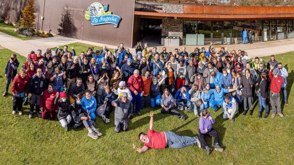 Trabajadores y usuarios de La Fageda