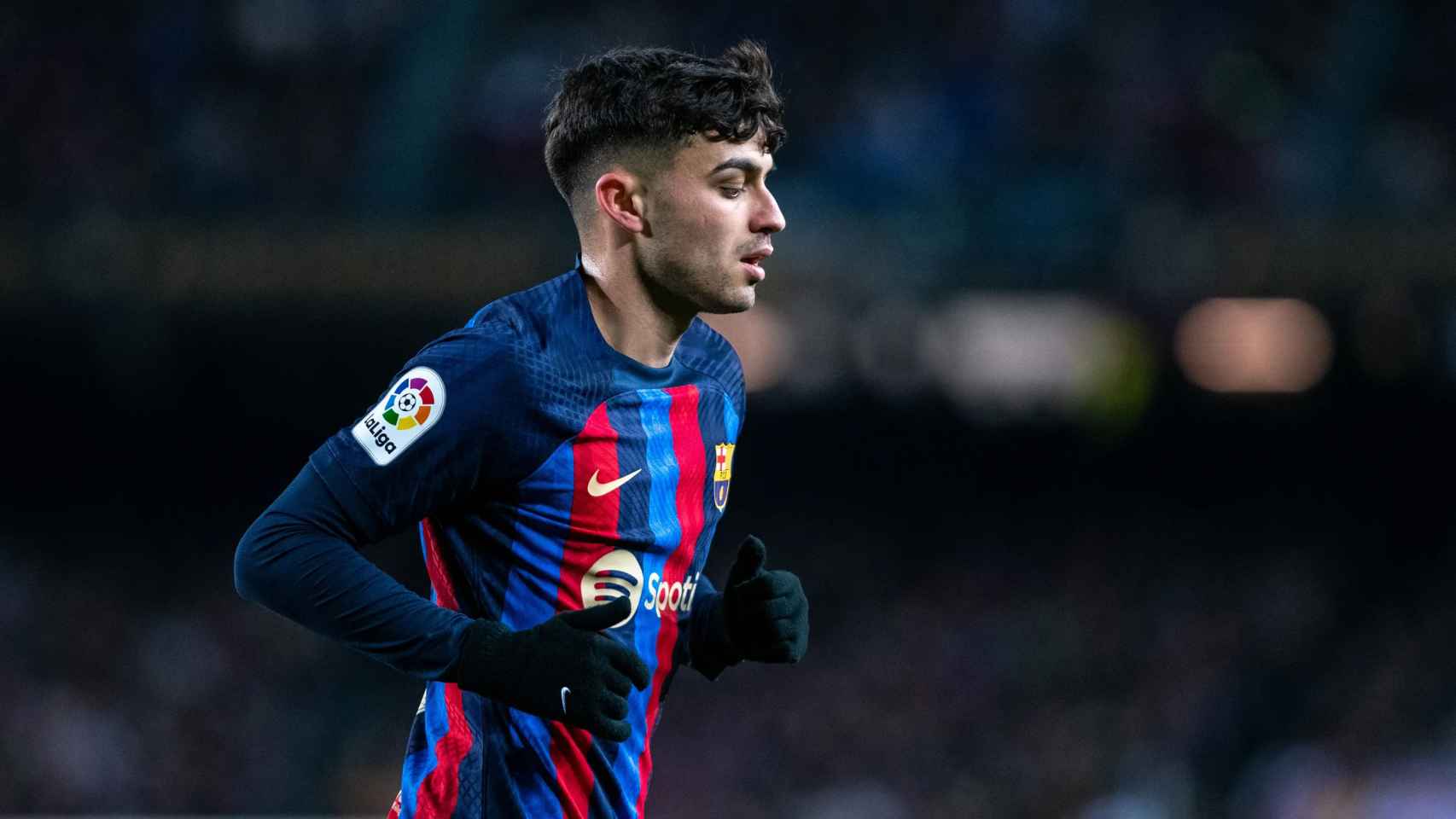 Pedri, durante un partido con el Barça en la 2022-23 / FCB