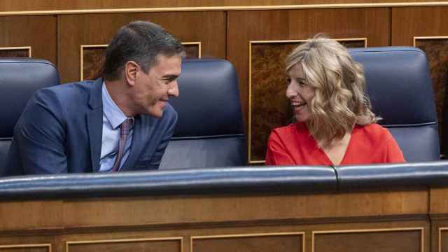 Pedro Sánchez y Yolanda Díaz, en el Congreso