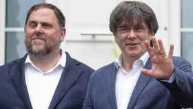 Junqueras y Puigdemont, en Waterloo