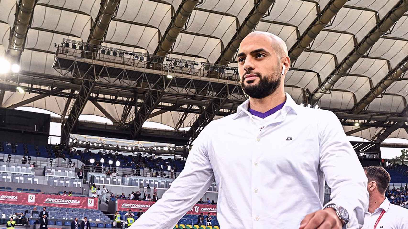 Amrabat, en la previa de un partido con la Fiorentina / REDES