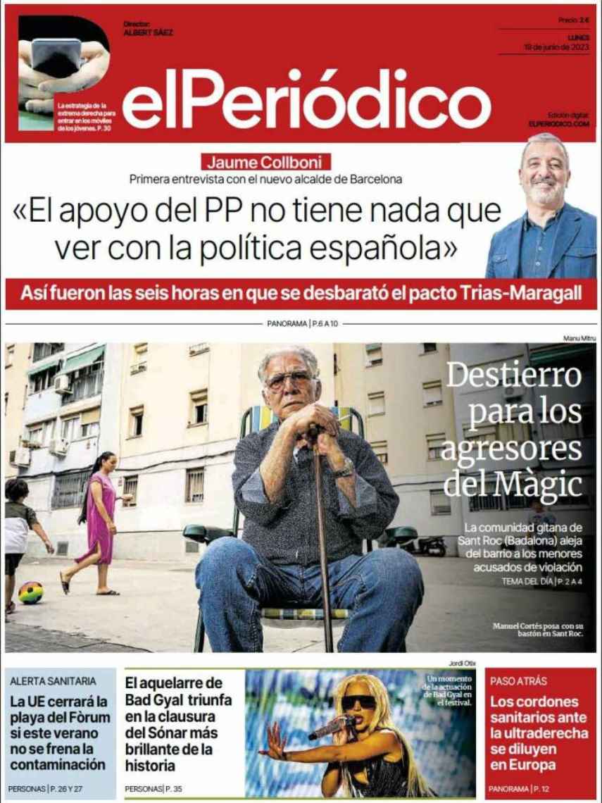 Portada de 'El Periódico' de 19 de junio de 2023