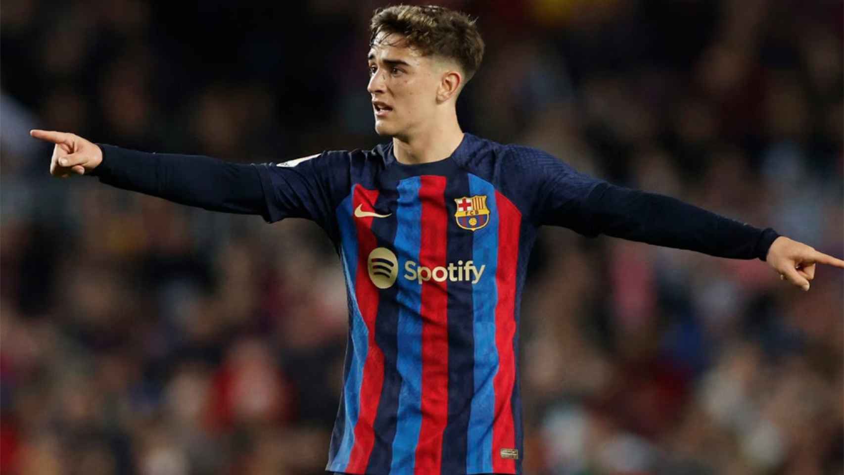 Gavi, durante un partido con el FC Barcelona esta temporada 2022-23 / REDES