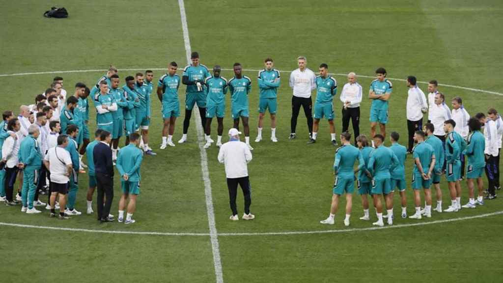 Carlo Ancelotti, durante un entrenamiento del Real Madrid en una imagen de archivo / REDES