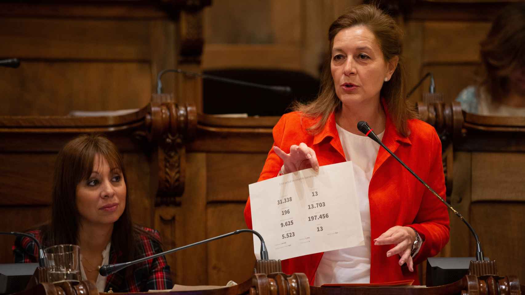 Carina Mejías en el pleno del Ayuntamiento de Barcelona en su etapa de concejal de Ciudadanos