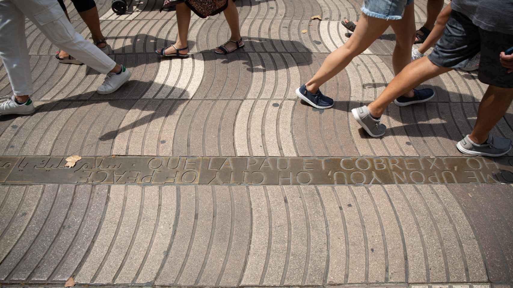 Memorial de la Rambla de Barcelona que rinde homenaje a las víctimas del 17A