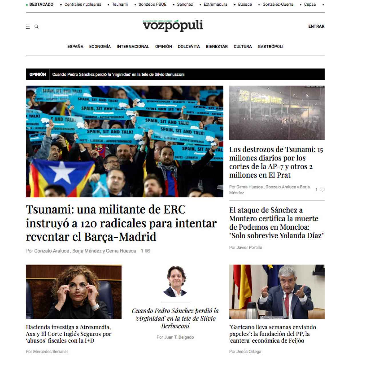 Portada de 'Vozpopuli' de 22 de junio de 2022