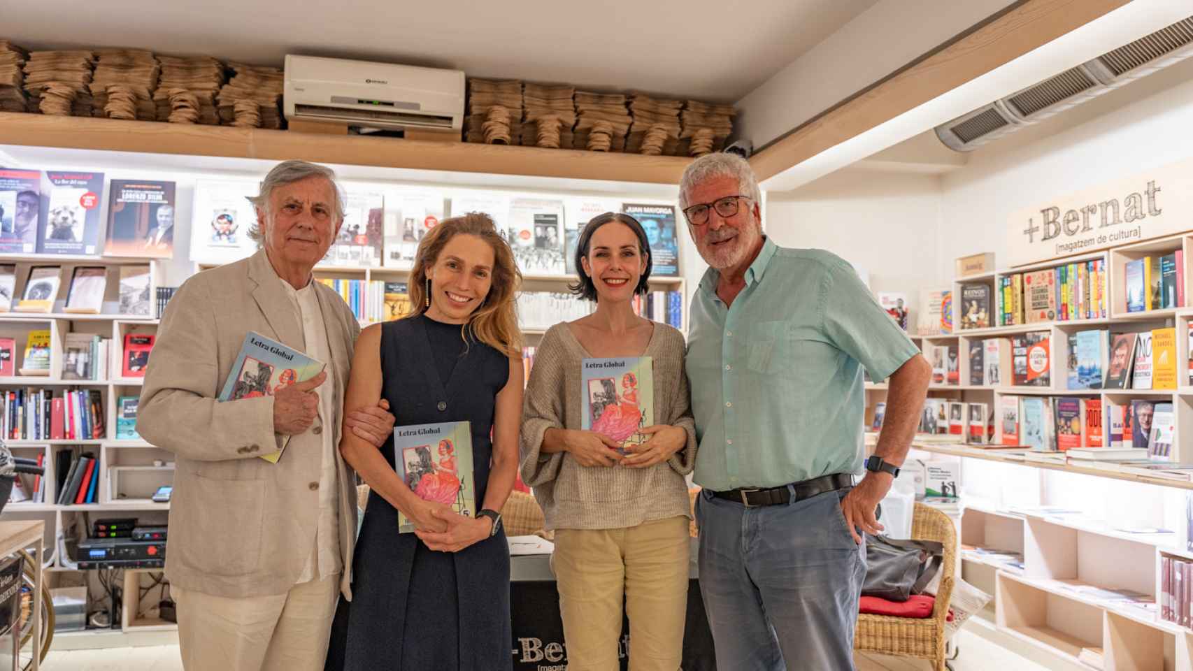 José Enrique Ruiz-Domènec, Eva Moll, Betsabé García y Gregorio Luri, en el debate de 'Letra Global'