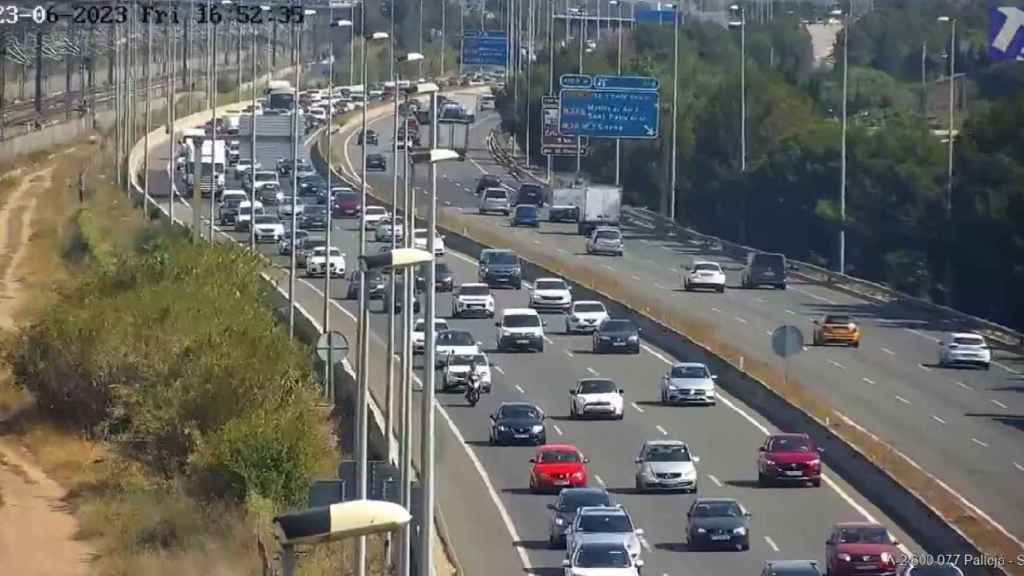 Autopista A2 durante la operación salida del viernes