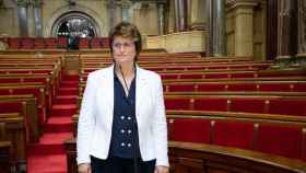 Fotomontaje de Anna Simó en el hemiciclo del Parlament