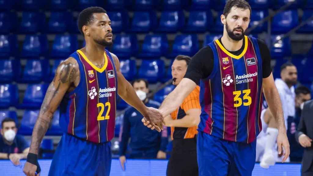 Cory Higgins y Mirotic, dos de los jugadores sentenciados por Laporta para ser rescindidos