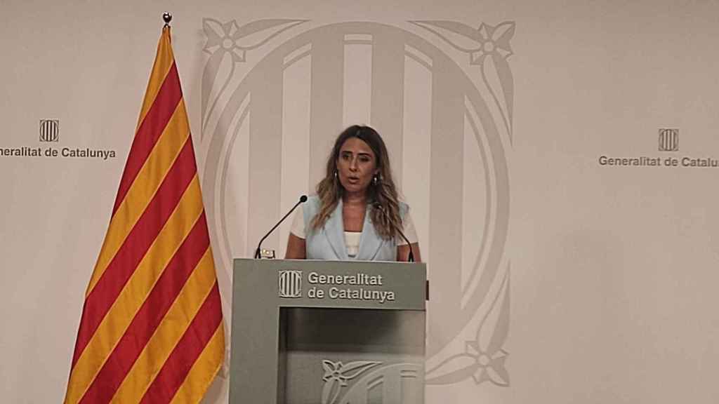 La portavoz del Govern, Patricia Plaja, en la rueda de prensa posterior al Consell Executiu