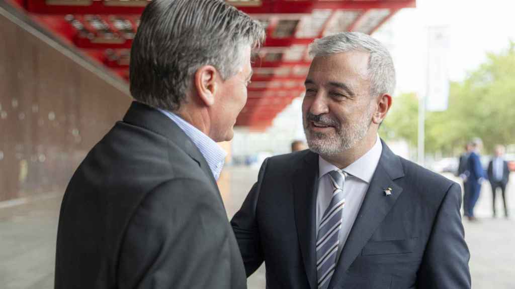 Jaume Collboni con Antoni Cañete en la noche solidaria de Pimec