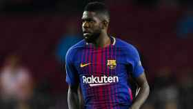 Umtiti en un partido  con el Barça