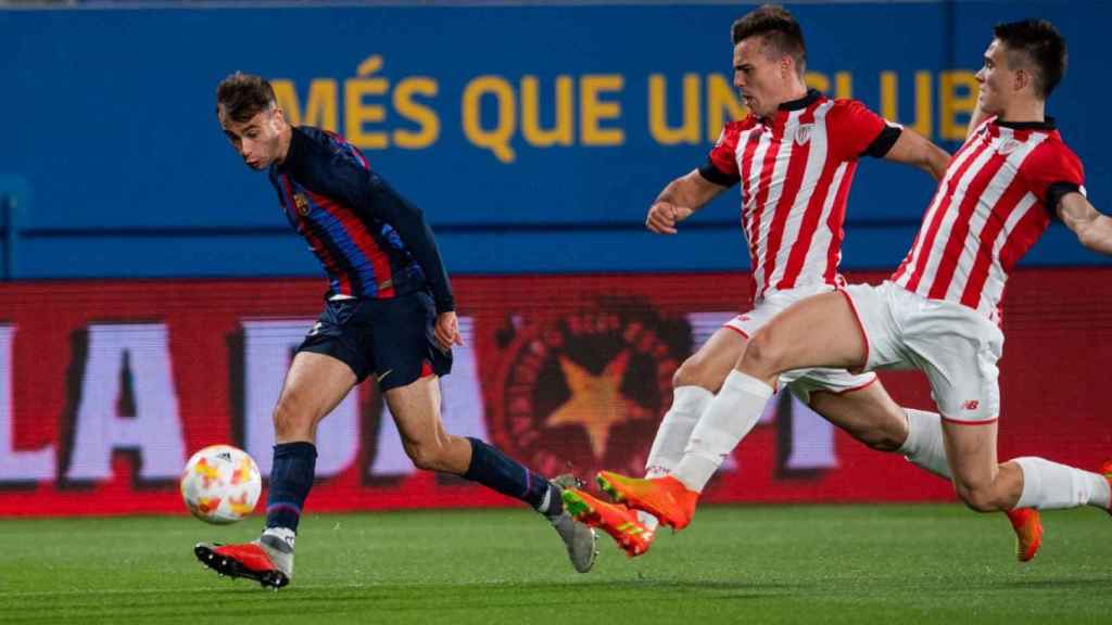 Álvaro Núñez en un partido contra el Bilbao Athletic, su exequipo