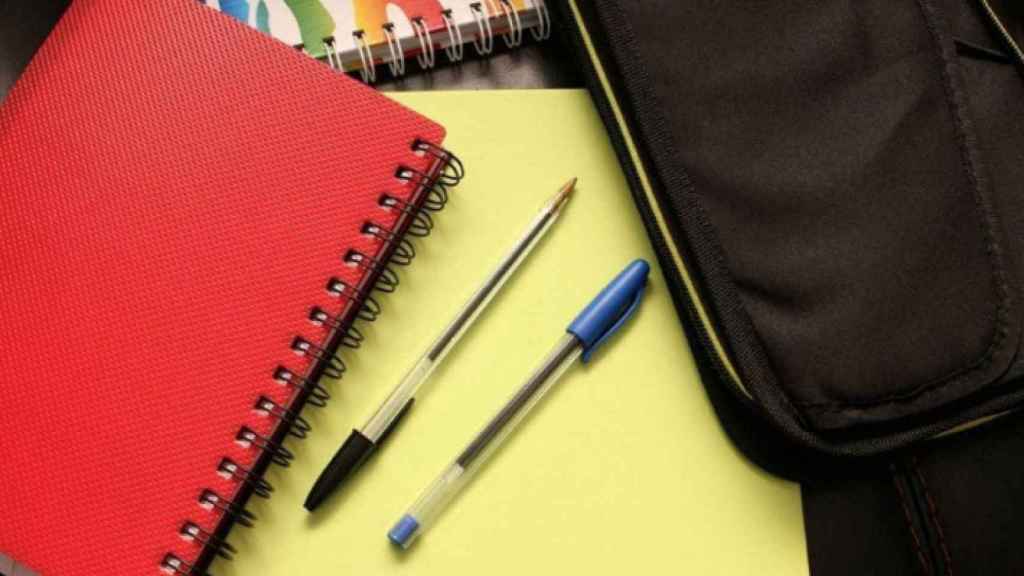 Material escolar habitual en la jornada escolar de un alumno