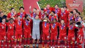 El Bayern celebra el Mundial de Clubes