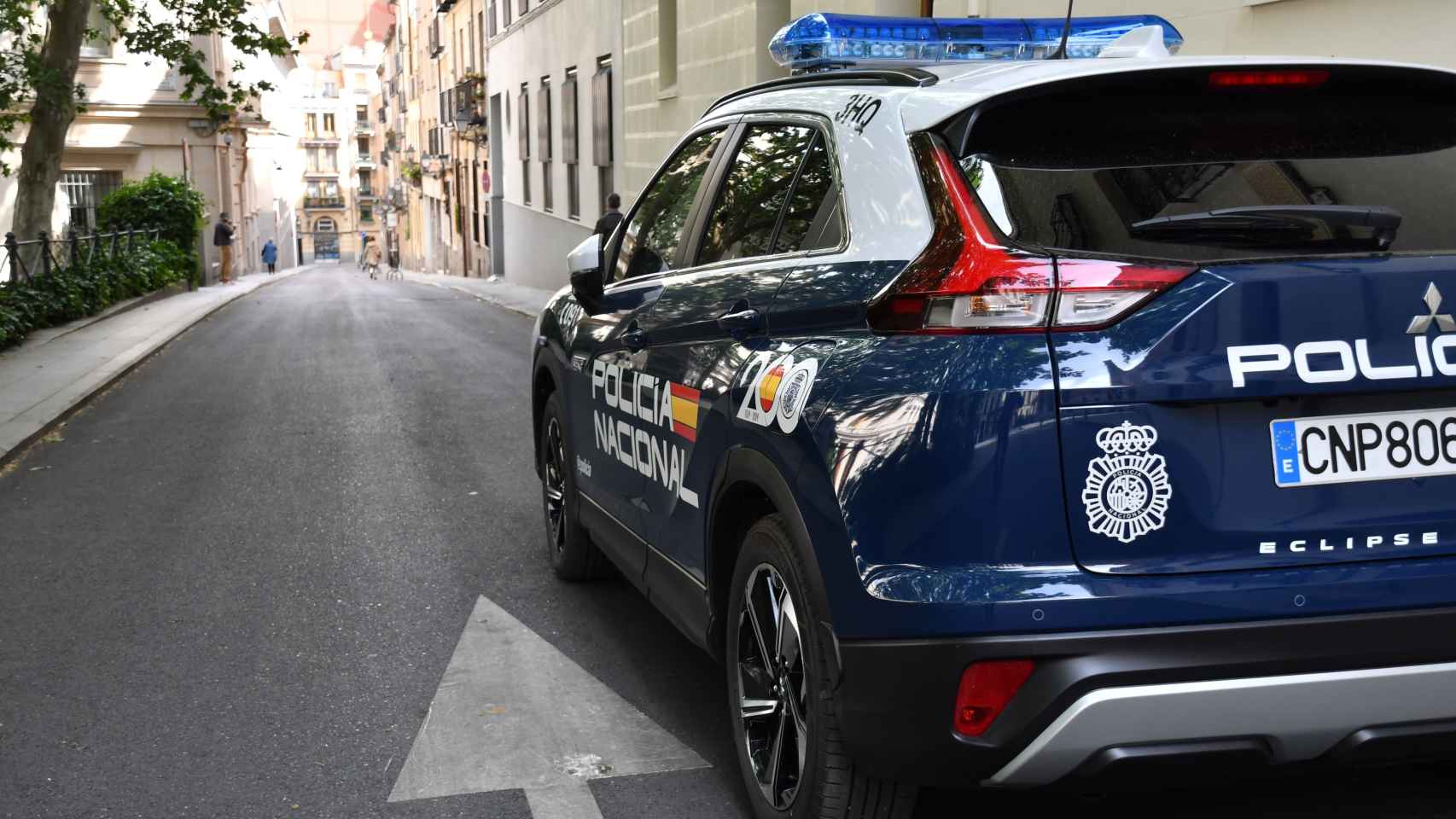 Un coche logotipado del Cuerpo Nacional de Policía