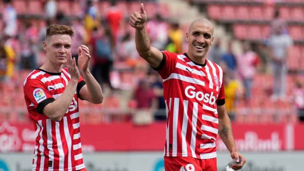 Oriol Romeu en un partido con el Girona