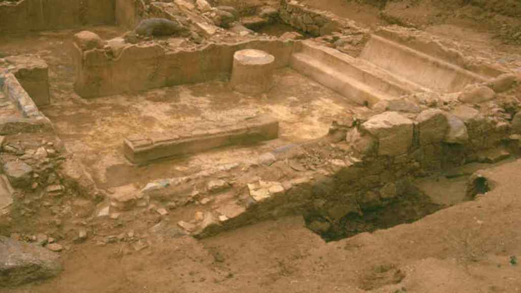 Termas en el yacimiento de Ca l'Arnau de Cabrera de Mar