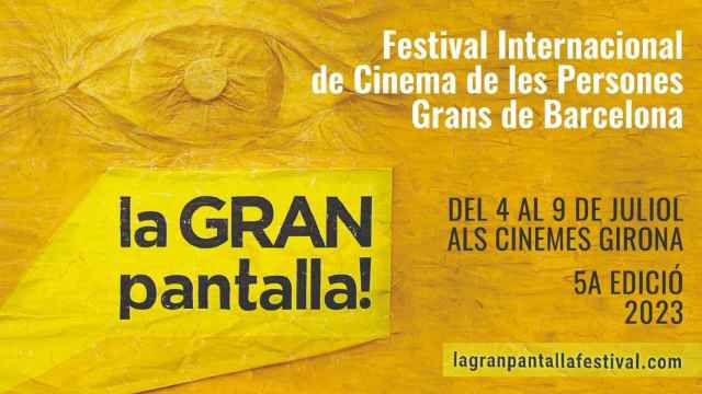 Cartel de la quinta edición del Festival Internacional de Cine de las Personas Mayores de Barcelona, 'La gran pantalla'