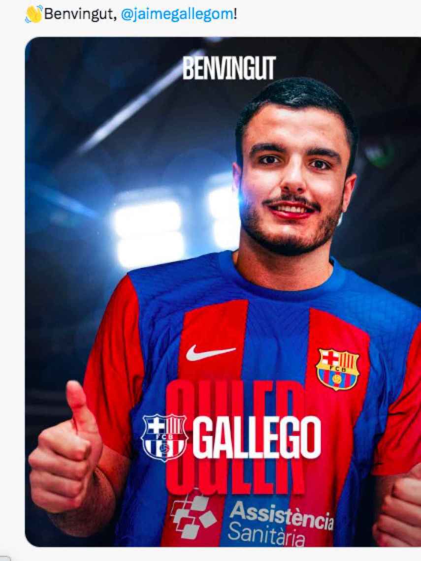 El Barça anuncia el fichaje de Jaime Gallego