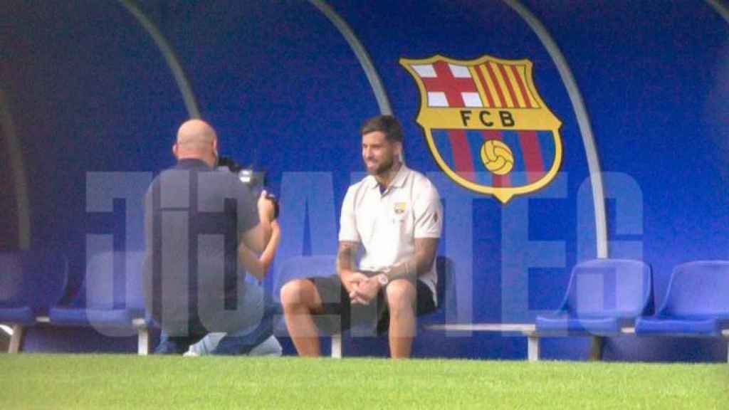 Iñigo Martínez, en la Ciutat Esportiva del Barça