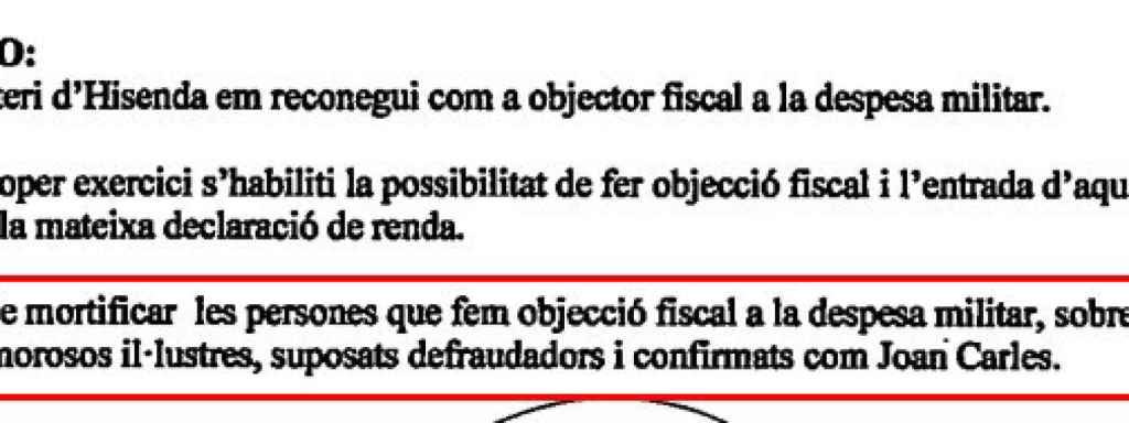 Un objetor fiscal al gasto militar ha presentado 189 requerimientos a Hacienda