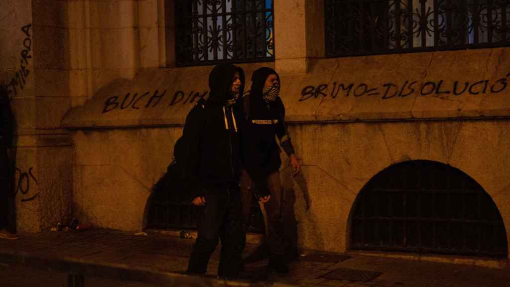 Disturbios tras la manifestación en Barcelona en rechazo a la sentencia del 1-O