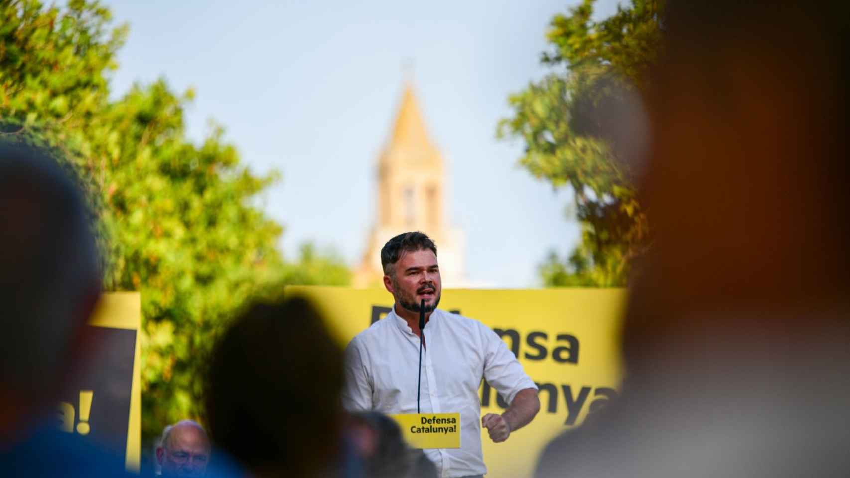 Gabriel Rufián en un mitin