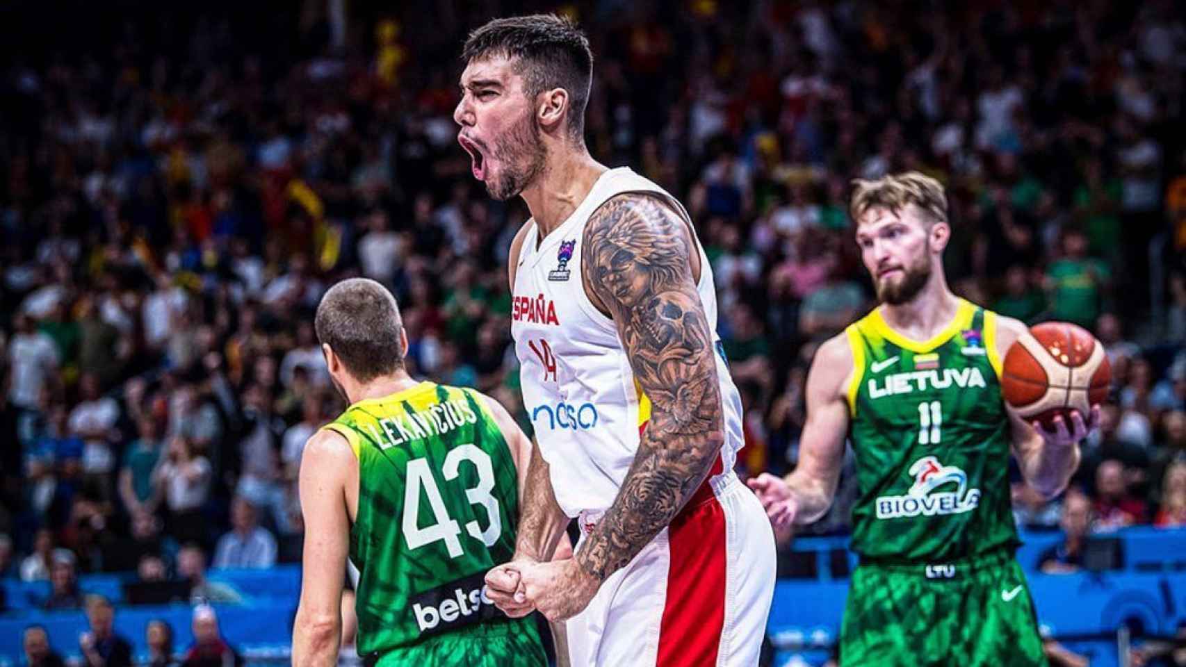 Willy Hernángomez, en un partido del Eurobasket de 2022